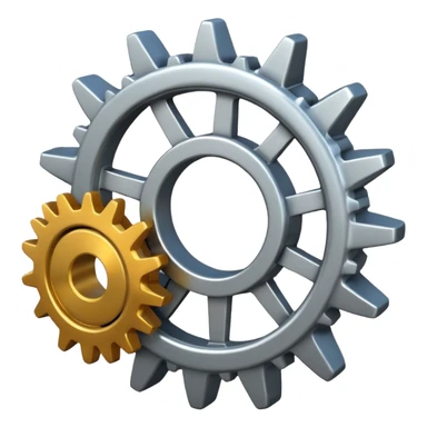 Pignon de mécanique et couronne w porte satellite w planétaire  sticker