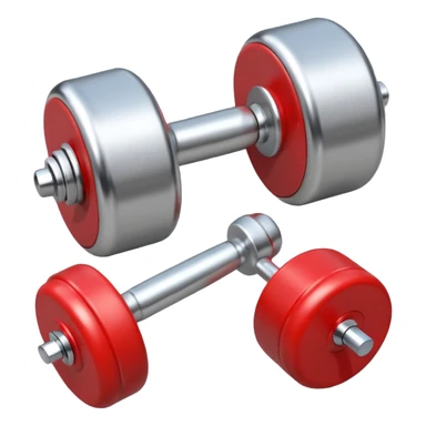 whistle next to a dumbbell sticker