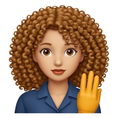 Mulher de cabelo cacheado  sticker