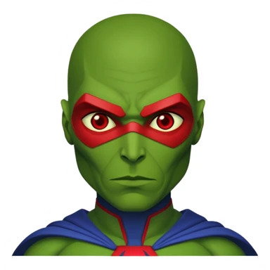 Martian Manhunter with red eyes sticker