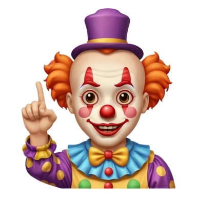 clown pointing sticker