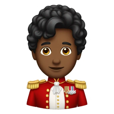 Principe con traje rojo tono de piel morenito y cabello negro  sticker