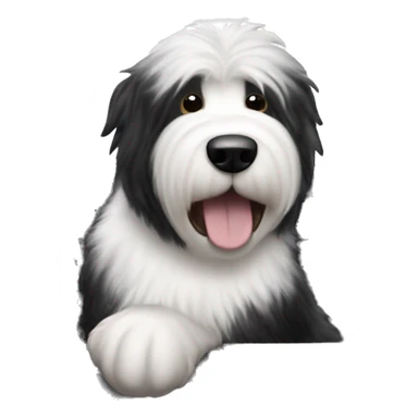 english sheepdog driving black Honda civic sticker