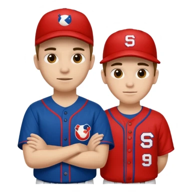 quiero dos equipos enemigos de baseball  sticker