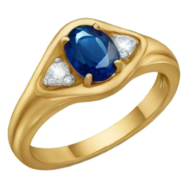 ring with sapphire sticker
