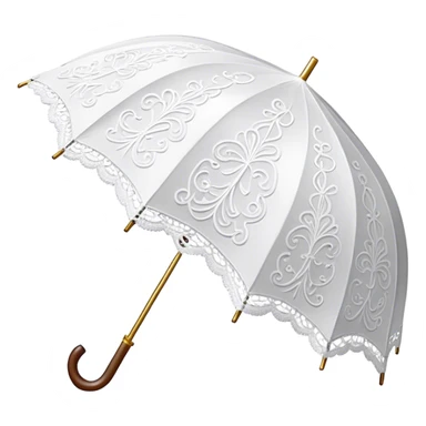 white lace umbrella sticker