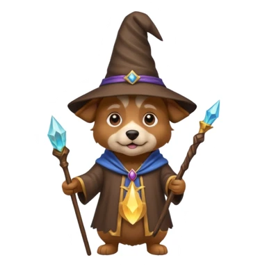 Dog wizard sticker