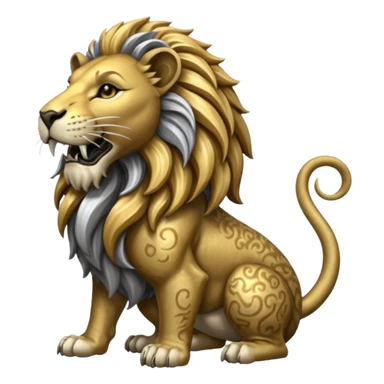 Elder Scrolls Online Lion eating its tail Ouroboro silver sticker