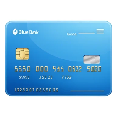 Bank check blue sticker