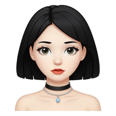 only goth black white choker , remove background  sticker