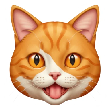 chat qui tire la langue sticker