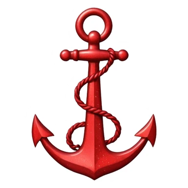 red glitter anchor sticker