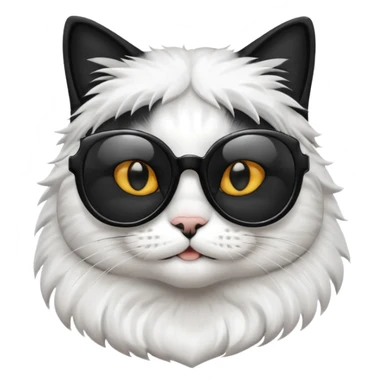 Cat wearing black cooling glass 😎😺 sticker