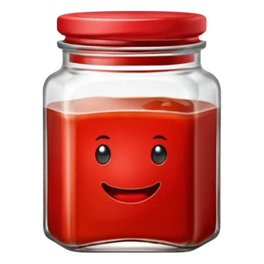 chilli bean sauce in a short wide neck square jar sticker