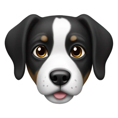 dog white and black  sticker