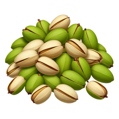 Heap of raw pistachio with shell, natural and organic, close-up view sticker