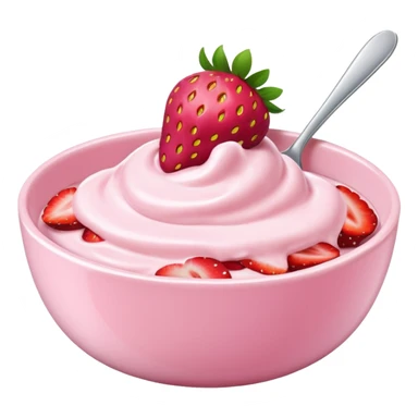 Strawberry yogurt sticker