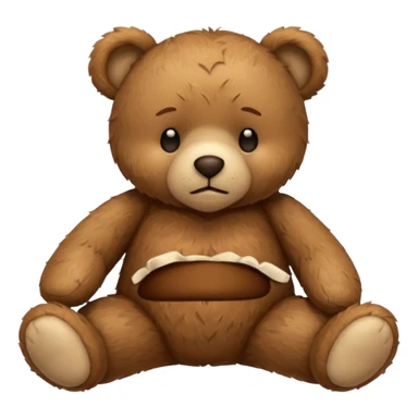 Sleepy teddy bear sticker