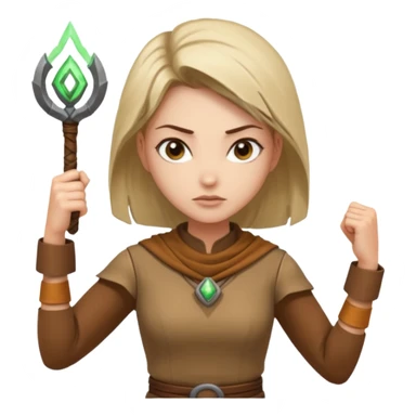 earth bender woman who has powers to shape earth sticker