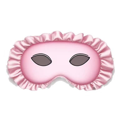Light pink Frilly satin sleep mask  sticker