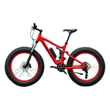 An icon featuring a mountain bike with wide tires, positioned on a forest trail or rocky mountain road. The background shows dense trees, steep slopes, and distant peaks under a clear blue sky. Transparent background highlights the thrill and rugged beauty of mountain biking. sticker