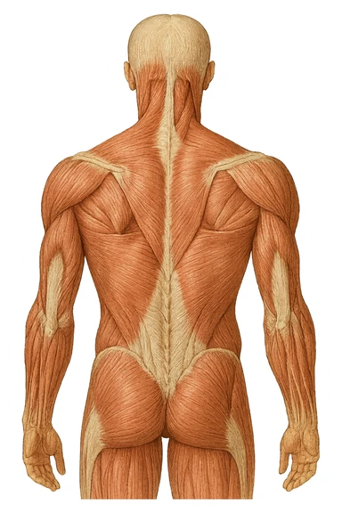muscoli del dorso anatomia senza scritte sticker