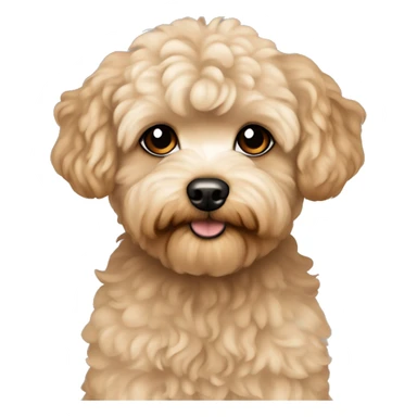 Light brown and beige maltipoo  sticker