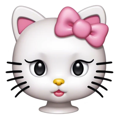 hello kitty with mascara spoolie sticker