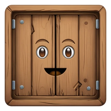 Wooden trap door (no face) sticker