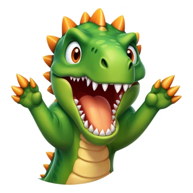 dinosaur claws making dislike sign sticker