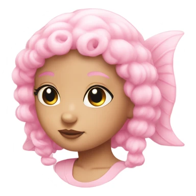 Baby pink Pisces symbol sticker