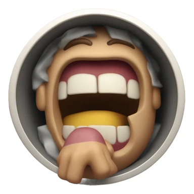 Dudes mouth exiting a tunnel super fast sticker