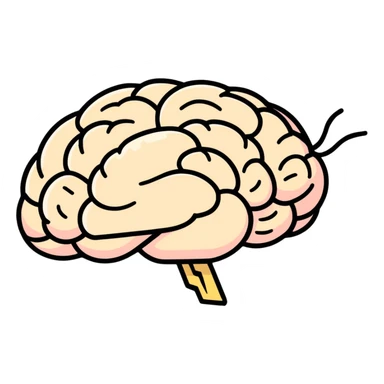 Flying brain sticker