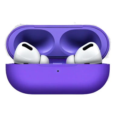 AirPod Pro Max headphones, purple sticker