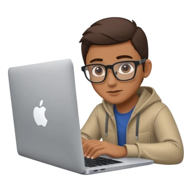 video editor working on a MacBook with clear focus on editing software on the laptop screen sticker