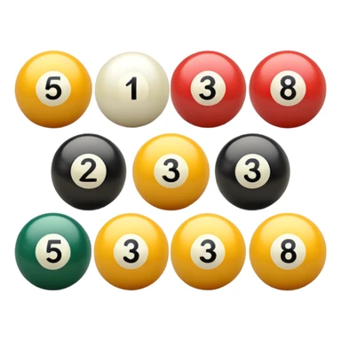 5 numbered billiard ball  sticker