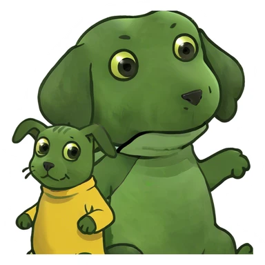 Bebe con perro cocker y gato rubio  sticker