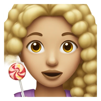 A girl eating a lollipop  sticker