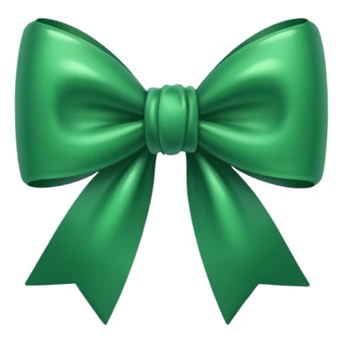 Emerald bow emoji for caption sticker