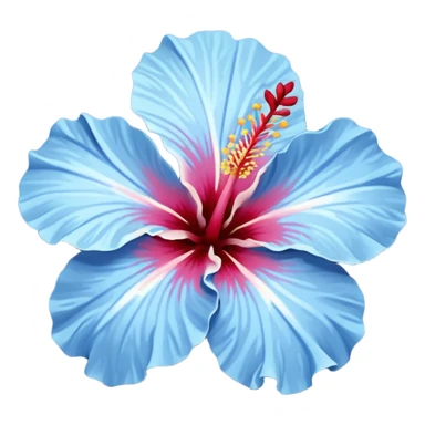 hibiscus flower blue sticker