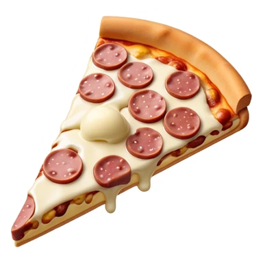 Melted spam meat ice cream pizza slice sticker