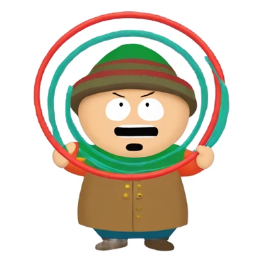 Cartman hula hoopin sticker