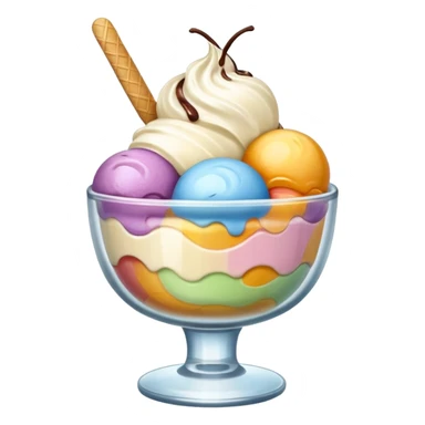 ice cream glass bowl sticker