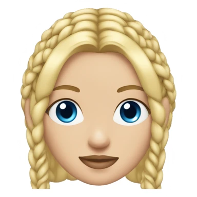 very blonde girl with blue eyes and boxer braids sticker