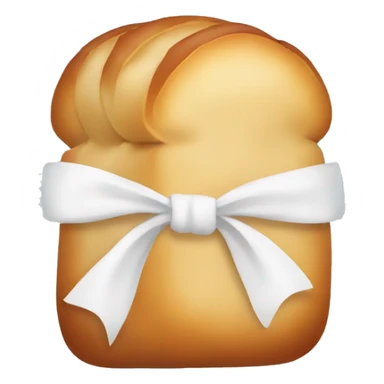 french bread with white bow sticker