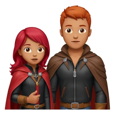 Lobo macho hablando con caperucita roja sticker