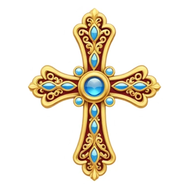 Eastern Orthodox cross. Transparent bakgrund. sticker