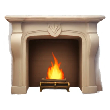 Aesthetic fireplace sticker