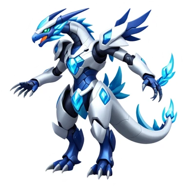 Futuristic Kyurem-reshiram-dialga-suicune-hybrid, full body sticker