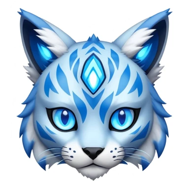 A blue lynx-fakemon-Digimon-creature-hybrid sticker